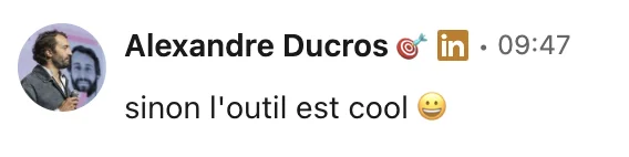 Message d'Alexandre Ducros