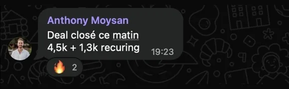 Message de Anthony Moysan