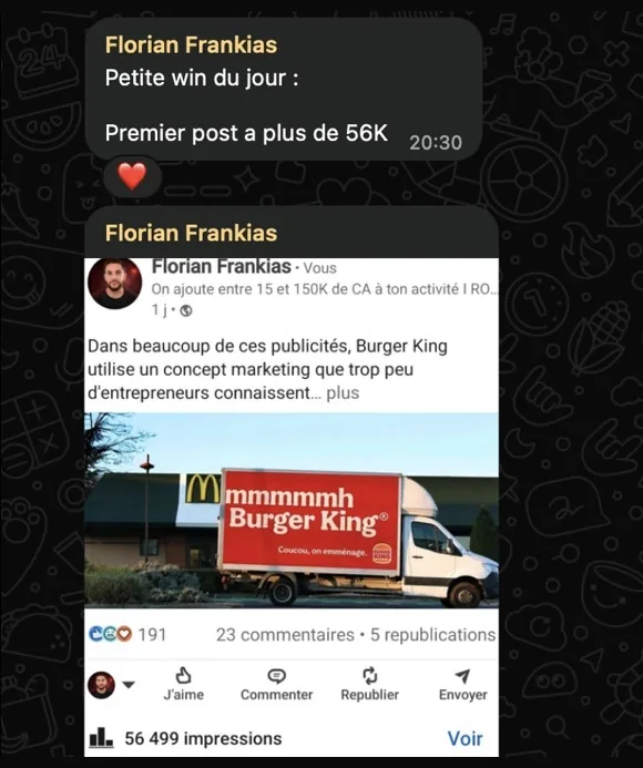 Message de Florian Frankias