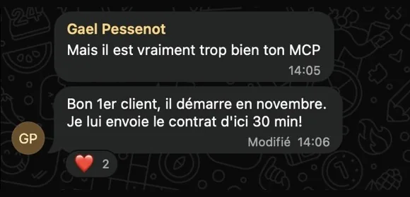 Message de Gaël Pessenot