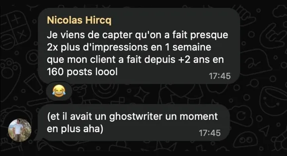 Message de Nicolas Hircq