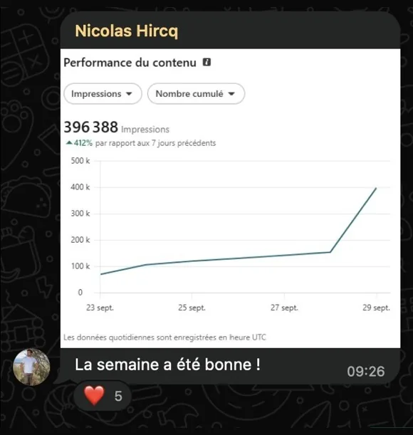 Message de Nicolas Hircq