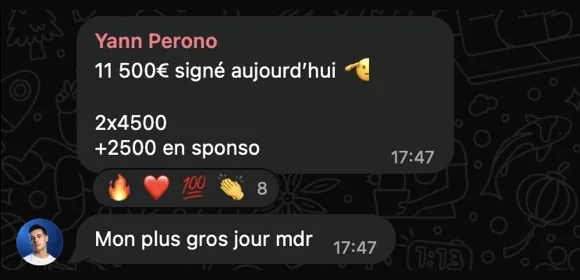 Message de Yann Perono
