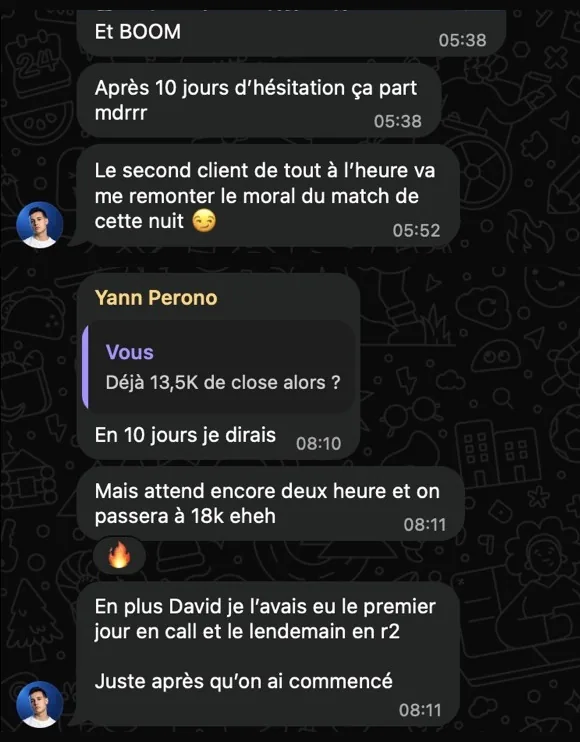 Message de Yann Perono