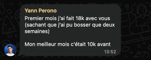 Message de Yann Perono
